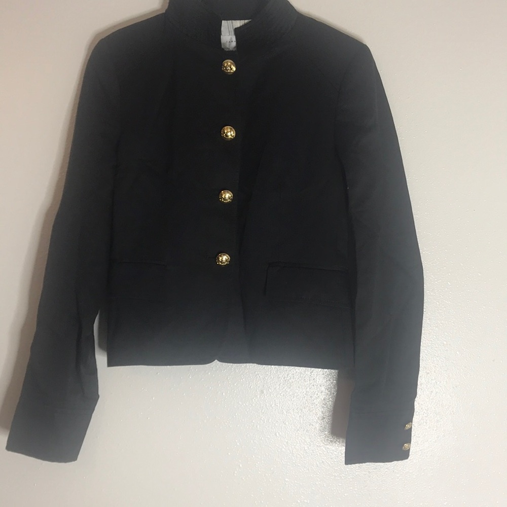 Zara Woman Black Blazer with gold buttons SZ: Sm